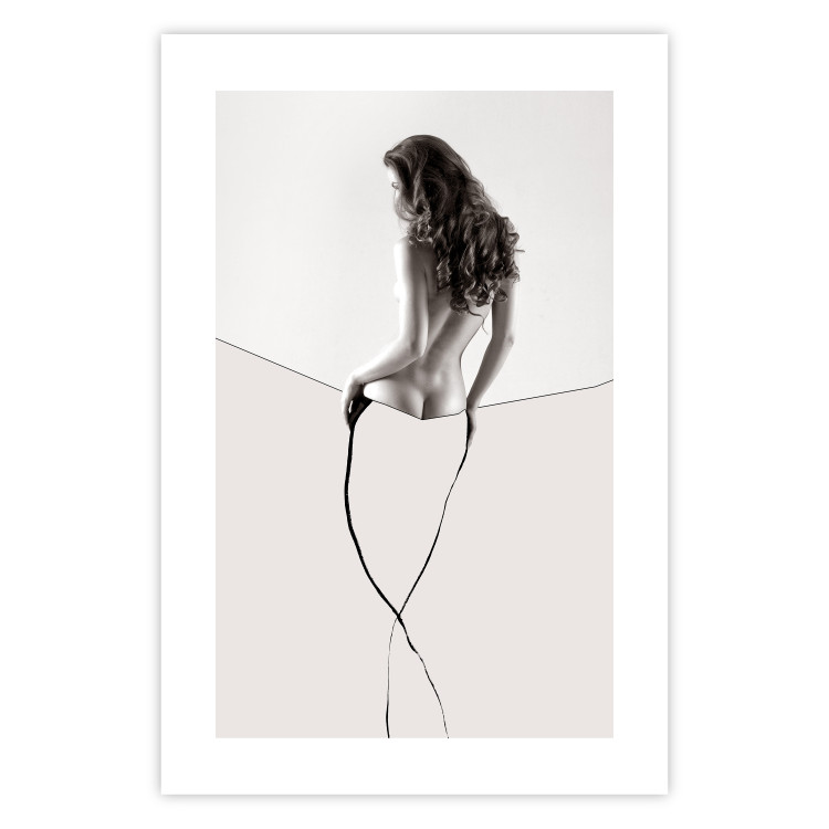 Poster Sensual Thread - half silhouette of woman and line art in abstract style 128077 additionalImage 25