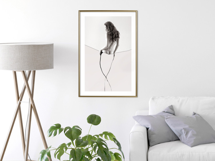 Poster Sensual Thread - half silhouette of woman and line art in abstract style 128077 additionalImage 15