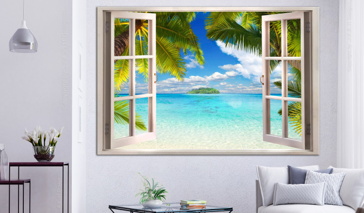 Large canvas print Window: Sea View [Large Format] 128677 additionalImage 6
