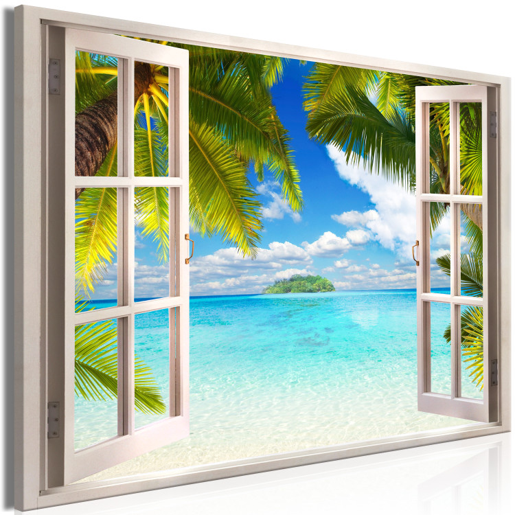 Large canvas print Window: Sea View [Large Format] 128677 additionalImage 3