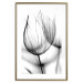 Poster Dandelion in the Wind - black dandelion flower on a contrasting background 129777 additionalThumb 14