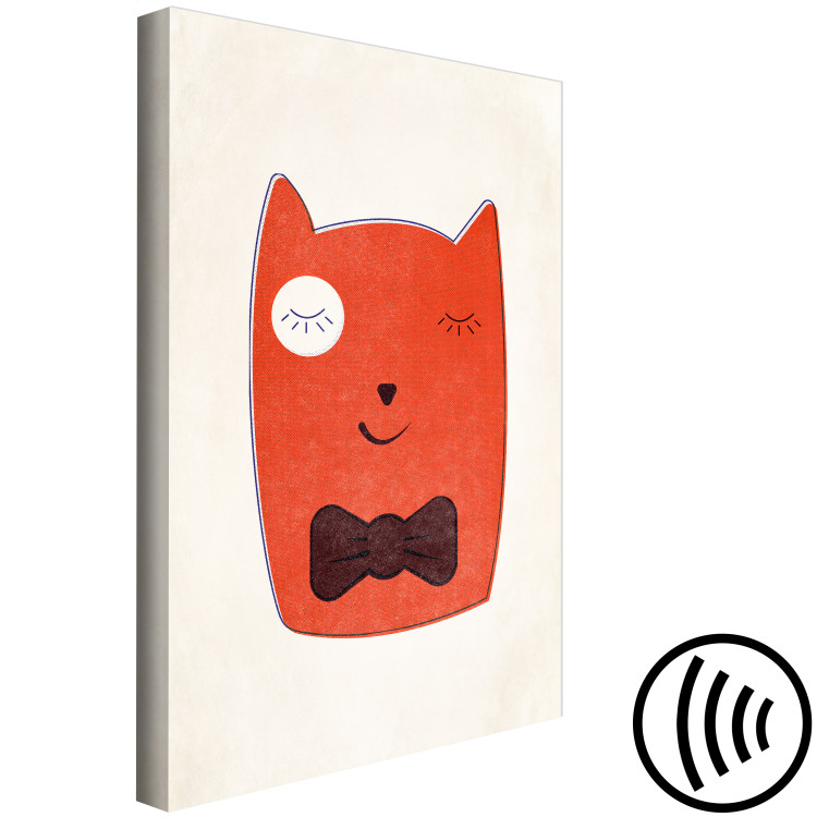 Canvas Print Little Elegance (1-piece) Vertical - orange abstract cat 129877 additionalImage 6