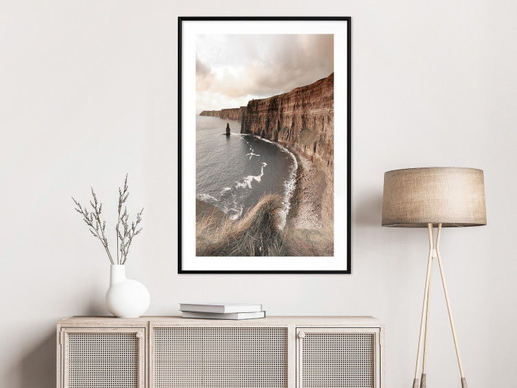 Poster Solitary Cliffs - seascape with large cliffs against a clear sky 130277 additionalImage 18