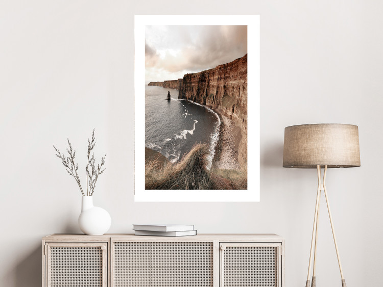 Poster Solitary Cliffs - seascape with large cliffs against a clear sky 130277 additionalImage 3