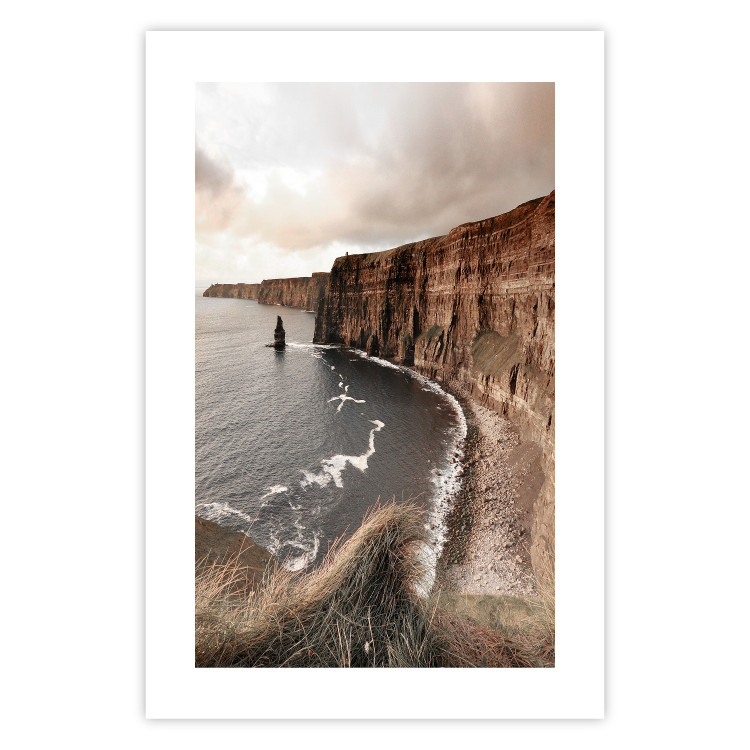 Poster Solitary Cliffs - seascape with large cliffs against a clear sky 130277 additionalImage 19