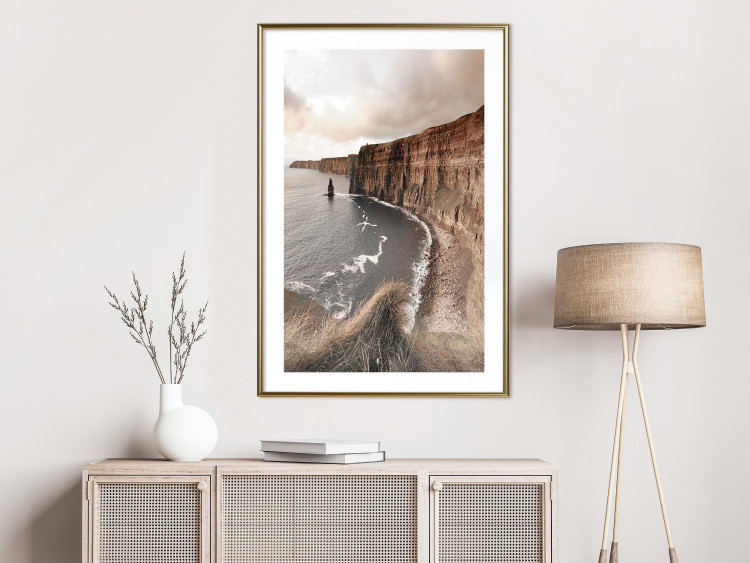 Poster Solitary Cliffs - seascape with large cliffs against a clear sky 130277 additionalImage 13