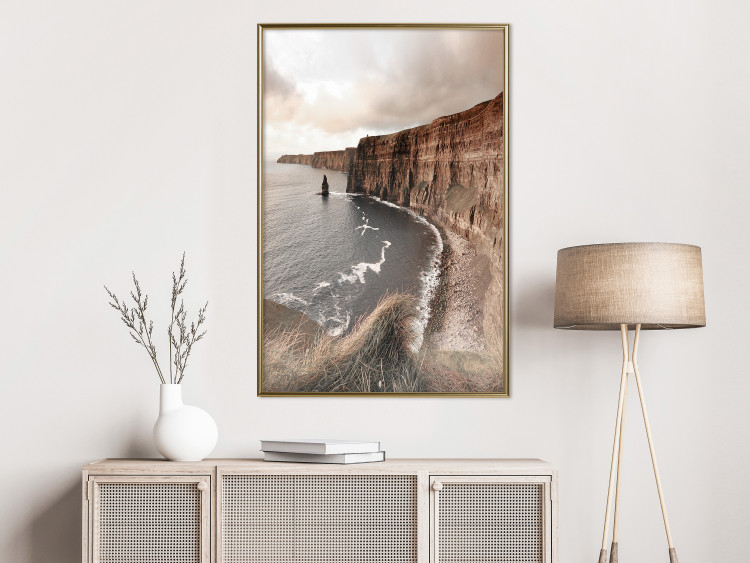 Poster Solitary Cliffs - seascape with large cliffs against a clear sky 130277 additionalImage 5