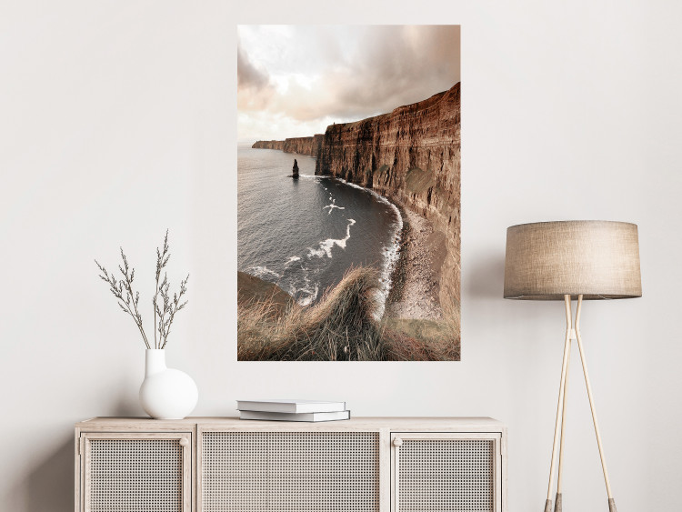 Poster Solitary Cliffs - seascape with large cliffs against a clear sky 130277 additionalImage 2