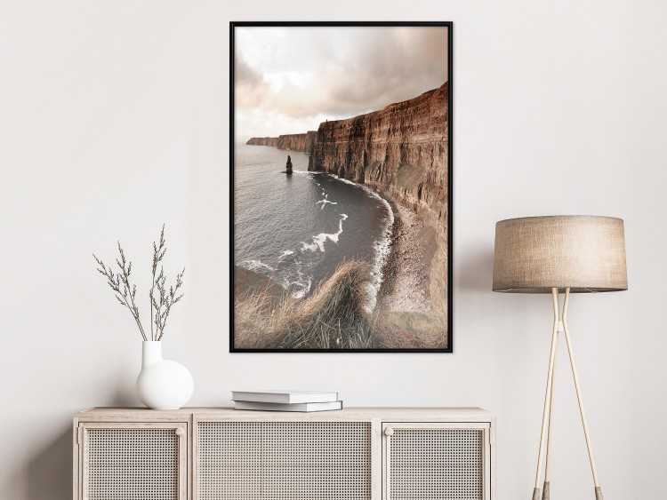 Poster Solitary Cliffs - seascape with large cliffs against a clear sky 130277 additionalImage 4