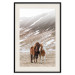 Wall Poster Warm Friendship - autumn landscape of a pair of animals against a mountain backdrop 130377 additionalThumb 19