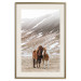 Wall Poster Warm Friendship - autumn landscape of a pair of animals against a mountain backdrop 130377 additionalThumb 20