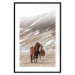 Wall Poster Warm Friendship - autumn landscape of a pair of animals against a mountain backdrop 130377 additionalThumb 15