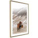 Wall Poster Warm Friendship - autumn landscape of a pair of animals against a mountain backdrop 130377 additionalThumb 7