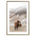 Wall Poster Warm Friendship - autumn landscape of a pair of animals against a mountain backdrop 130377 additionalThumb 14