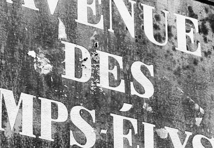 Poster Avenue Des Champs Elysees - black and white sign with inscriptions in Paris 132277 additionalImage 12