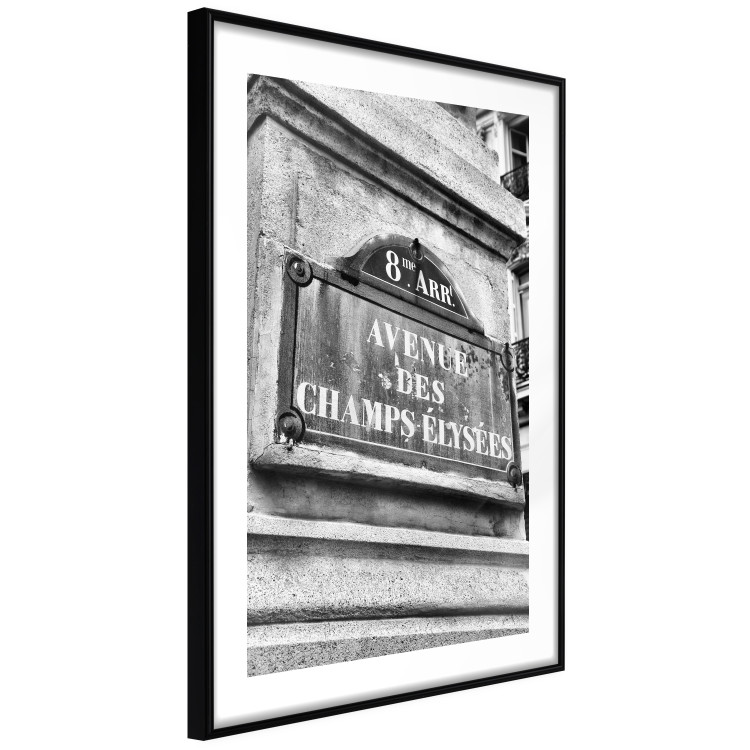 Poster Avenue Des Champs Elysees - black and white sign with inscriptions in Paris 132277 additionalImage 8