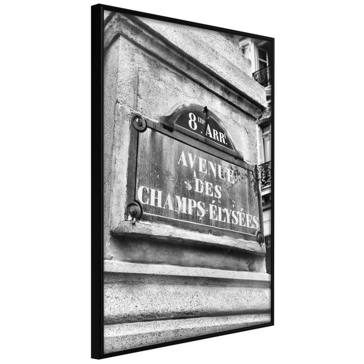 Poster Avenue Des Champs Elysees - black and white sign with inscriptions in Paris 132277 additionalImage 11