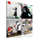 Canvas Banksy Collage (4 Parts) 132477 additionalThumb 2