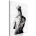 Canvas Art Print Contemplative (1-piece) Vertical - abstract black and white silhouette 134177 additionalThumb 2