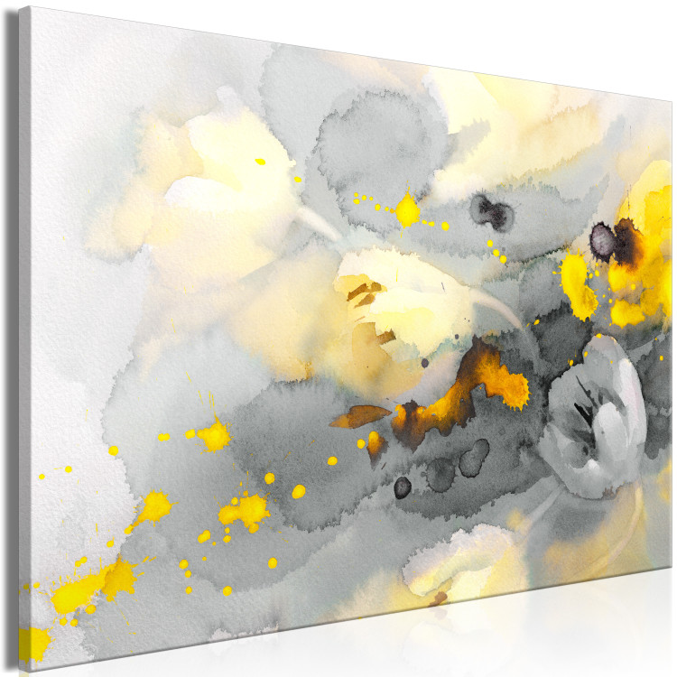 Canvas Art Print Colorful Flower Storm (1-piece) Wide - abstract plants 134777 additionalImage 2
