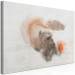 Canvas Print Rust-gray stains - Abstraction in Boho style on a gray background 135977 additionalThumb 2