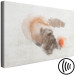 Canvas Print Rust-gray stains - Abstraction in Boho style on a gray background 135977 additionalThumb 6
