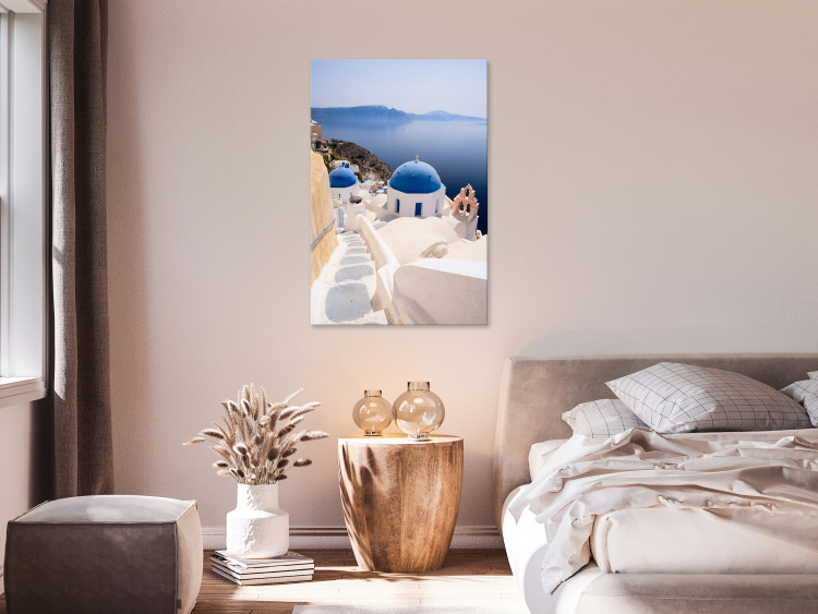 Canvas Sunny Santorini landscape - landscape with sea and Greek architecture 136077 additionalImage 3