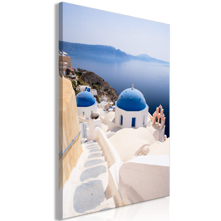Canvas Sunny Santorini landscape - landscape with sea and Greek architecture 136077 additionalImage 2