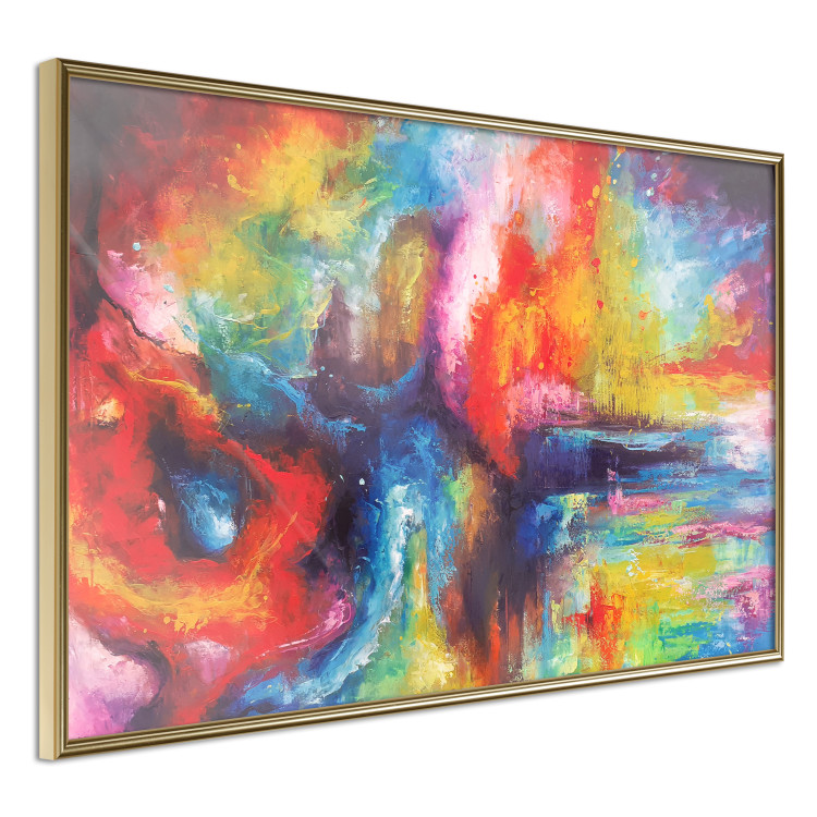 Poster Horizontal Galaxies - a colorful abstract with spilled paint texture 137177 additionalImage 23