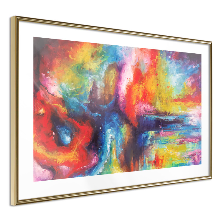 Poster Horizontal Galaxies - a colorful abstract with spilled paint texture 137177 additionalImage 21