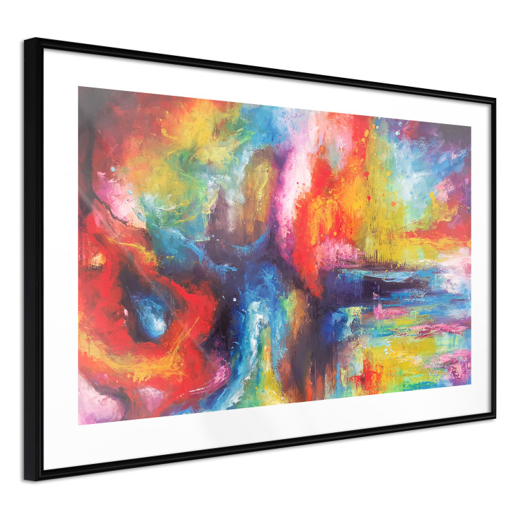 Poster Horizontal Galaxies - a colorful abstract with spilled paint texture 137177 additionalImage 22