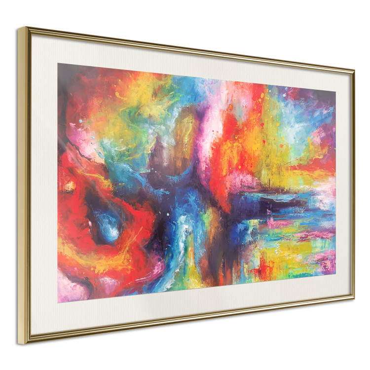 Poster Horizontal Galaxies - a colorful abstract with spilled paint texture 137177 additionalImage 18