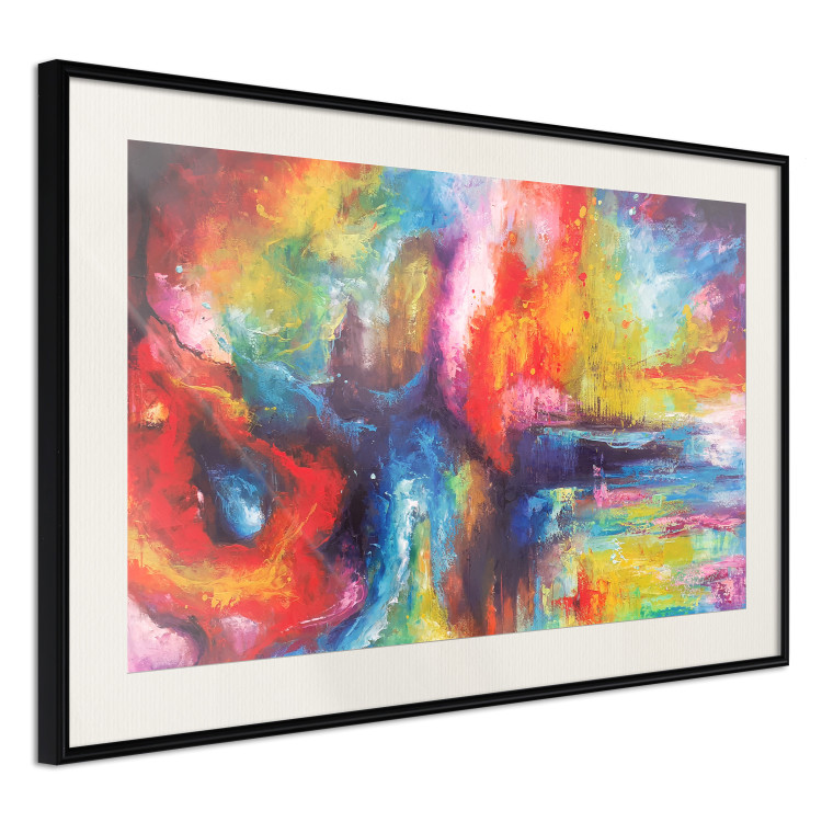 Poster Horizontal Galaxies - a colorful abstract with spilled paint texture 137177 additionalImage 20