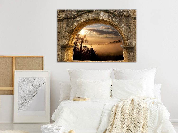 Canvas Before Dusk (1-piece) Wide - architecture and sunset 140577 additionalImage 3