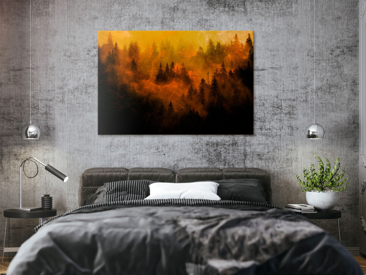Canvas Print Magical Mist (1-piece) - first variant - fiery landscape 142977 additionalImage 3