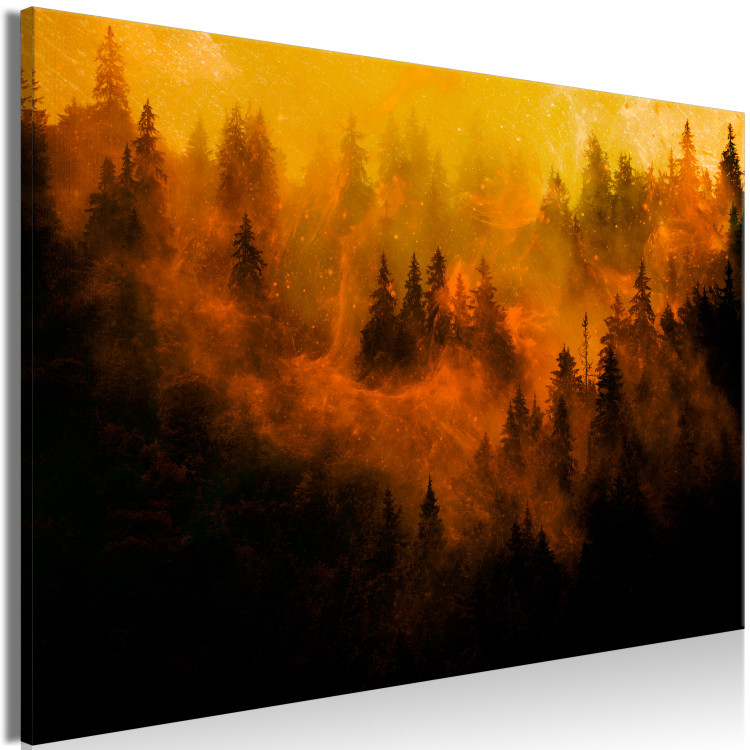 Canvas Print Magical Mist (1-piece) - first variant - fiery landscape 142977 additionalImage 2