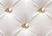 Photo Wallpaper Golden comfort - textured leather background with quilting and golden pearls 143177 additionalThumb 3