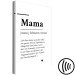 Canvas Print Definition of Mom (1-piece) Vertical - black and white German text 143577 additionalThumb 6