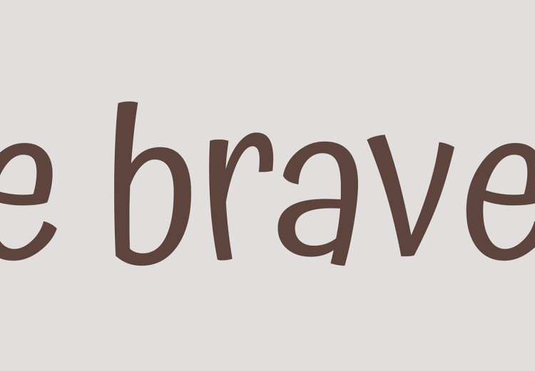 Canvas Print Be Brave (1-piece) - cheerful lion and motivating slogan for children 146577 additionalImage 5