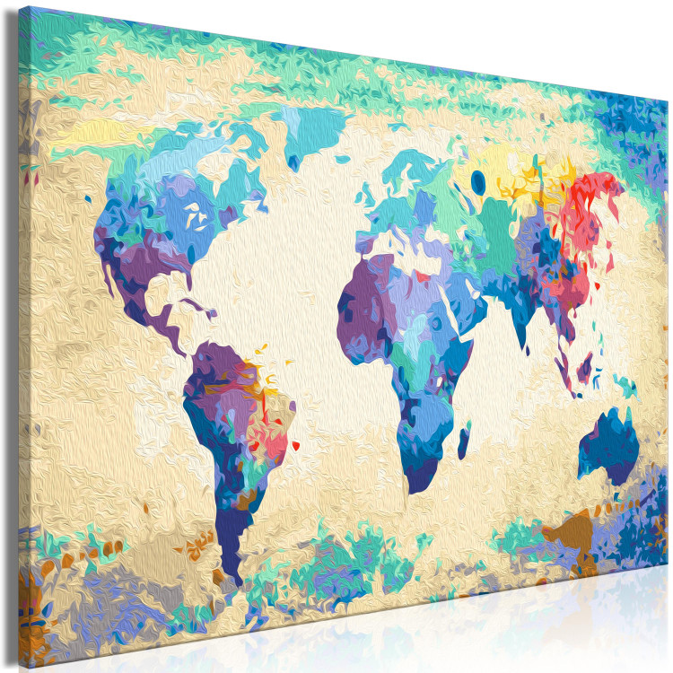 Paint by number Colorful Continents - Watercolor World Map in Rainbow Colors 148877 additionalImage 3