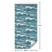 Wallpaper Turquoise Ocean in a Storm - Hand Drawn Waves in Retro Style 149877 additionalThumb 2