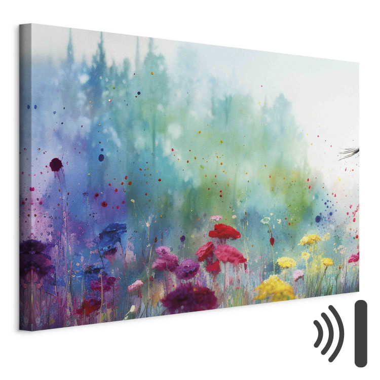 Canvas Colorful Flowers - A Painting Composition With a Forest Generated by AI 151077 additionalImage 8