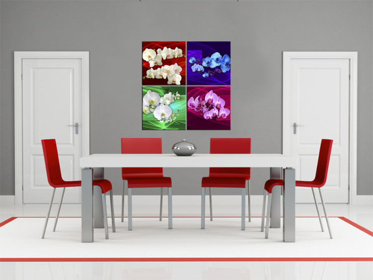 Canvas Print Colourful orchids 56077 additionalImage 3