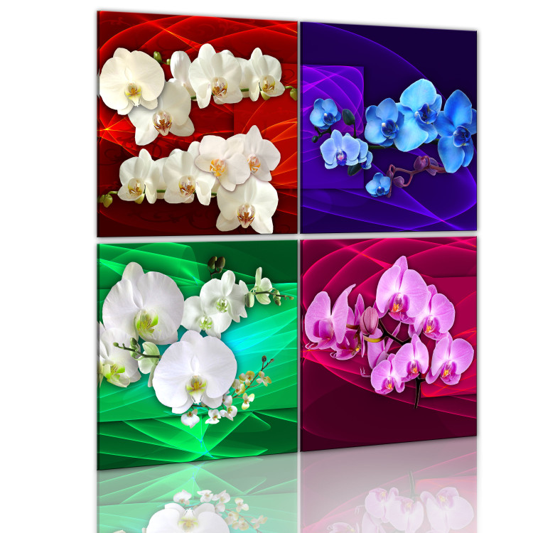 Canvas Print Colourful orchids 56077 additionalImage 2