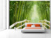 Photo Wallpaper Tranquility of Nature - fantasy of a Chinese bridge among green bamboos 59777