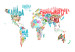 Wall Mural Colourful Continents - World Map with Colourful Polish Text 59977 additionalThumb 1