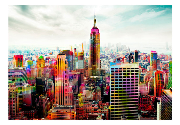 Wall Mural Colors of New York - Architecture with Skyscrapers and Colorful Accents 61577 additionalImage 1
