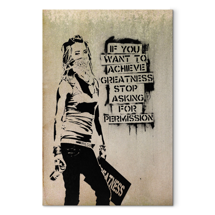 Canvas Print Graffiti Slogan by Banksy 72577 additionalImage 7