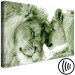 Canvas Whisper of Love - Romantic Animal Pair in Green Contrast 97577 additionalThumb 6