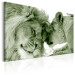 Canvas Whisper of Love - Romantic Animal Pair in Green Contrast 97577 additionalThumb 2
